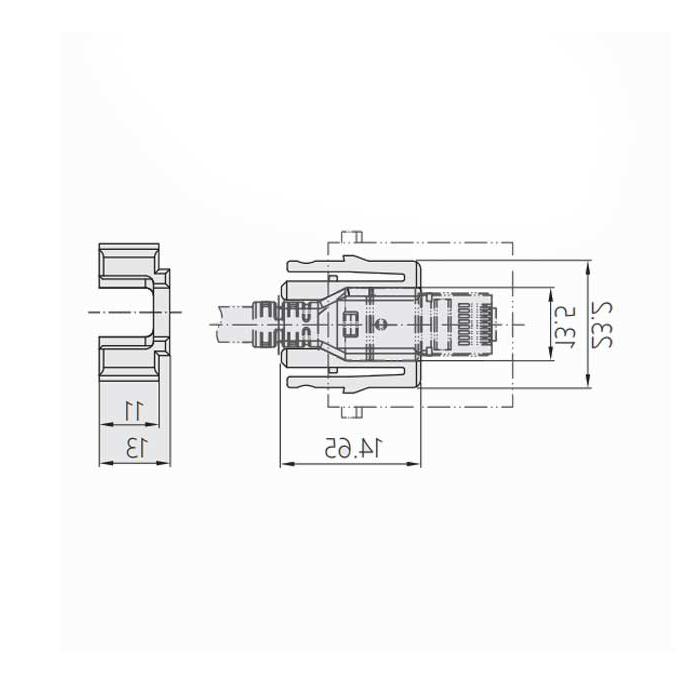 适配器插头、HM-RJ45-8PIN、09454001520